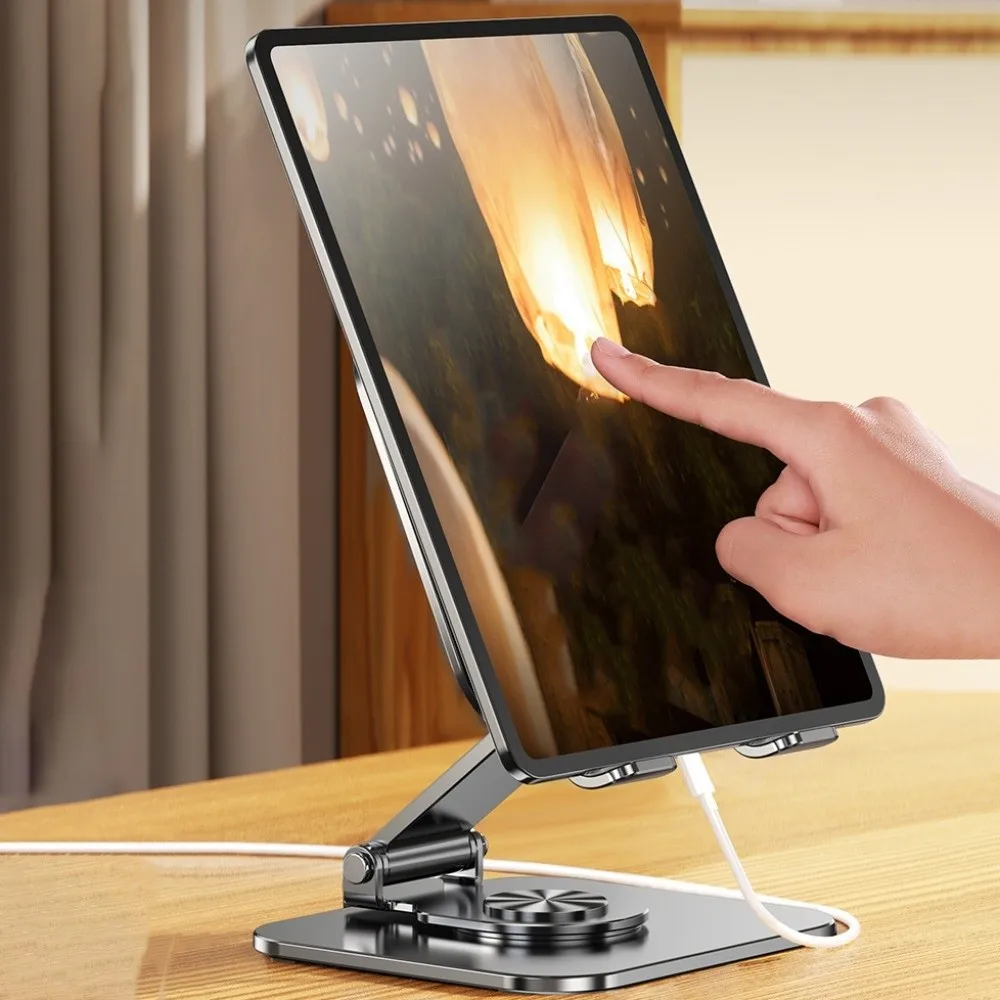 

Прочная подставка для планшета в форме кошачьей лапы, регулируемая, с функцией рассеивания тепла, многоугольная, 360° ° Вращающийся держатель для планшета и телефона для офиса