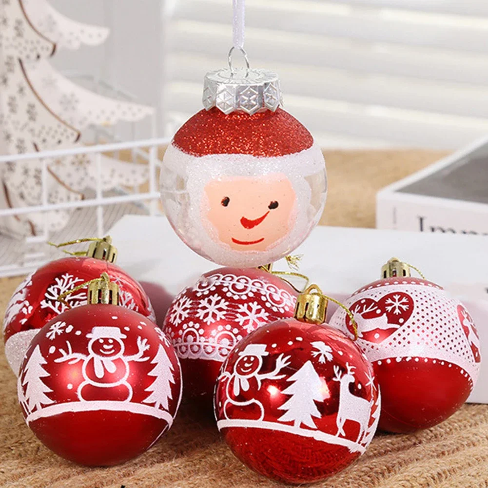 Christmas Present Anniversaries Decorative Christmas Balls Christmas Tree Decorations 4 Different Styles 6cm Diameter