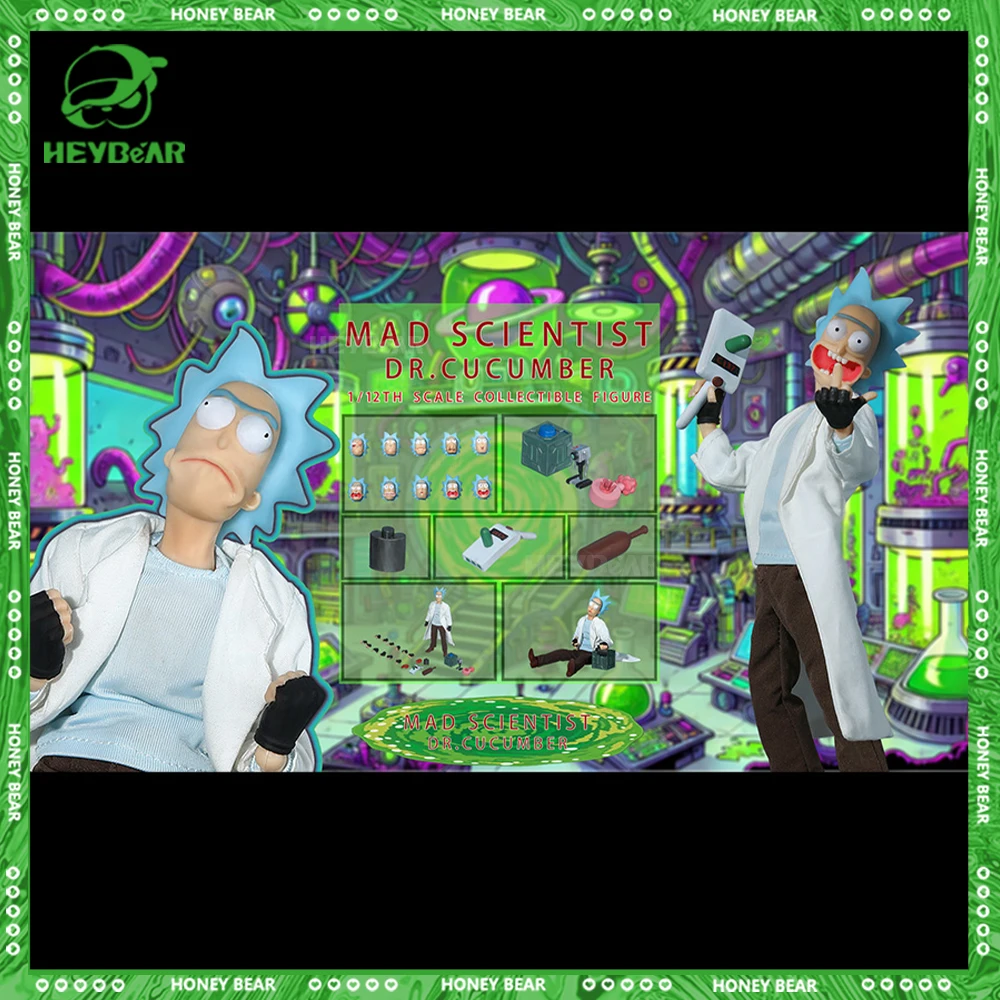 Original Jmtoys Figures Rick Sanchez Crossing Scientist Dr. Cucumber Anime Figure Jm006 Figurine Pvc Statue Model Collection Gk