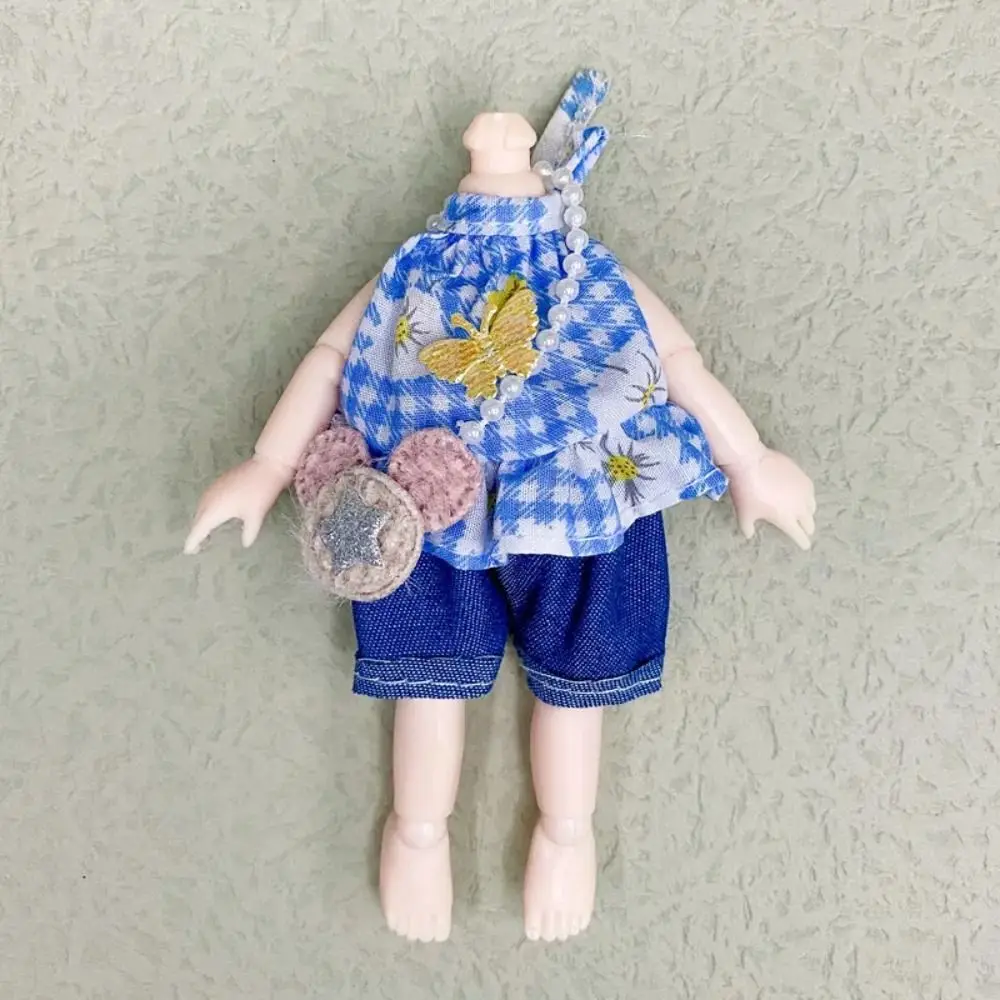 

Replacement Outfit 16cm Doll Clothes Suit Plush Patch Sweet Skirt Doll Winter Dressup Skirt 16-17cm Cartoon Cute Clothes Set