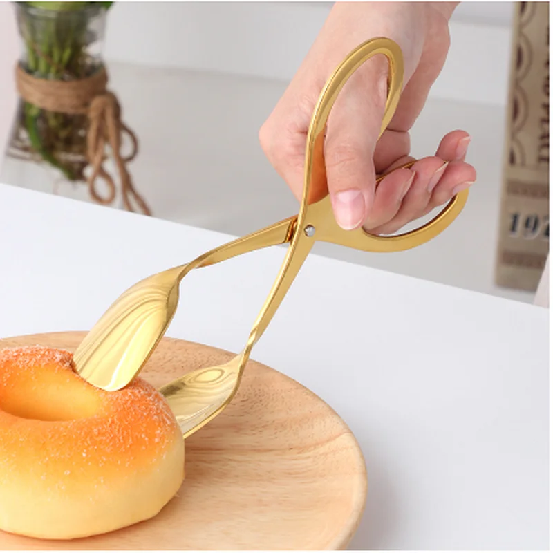 

Food Tongs Stainless Steel Bread Clips Barbecue Buffet Salad Tongs Kitchenware Cooking Food Egg Server Pastry kitchen gadgets