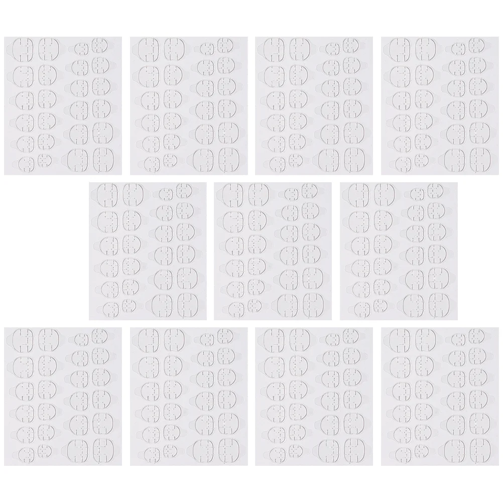 20 Sheets Invisible Double Sided Adhesive Nail Stickers Gel Clear Plastic Glue Tabs Nails