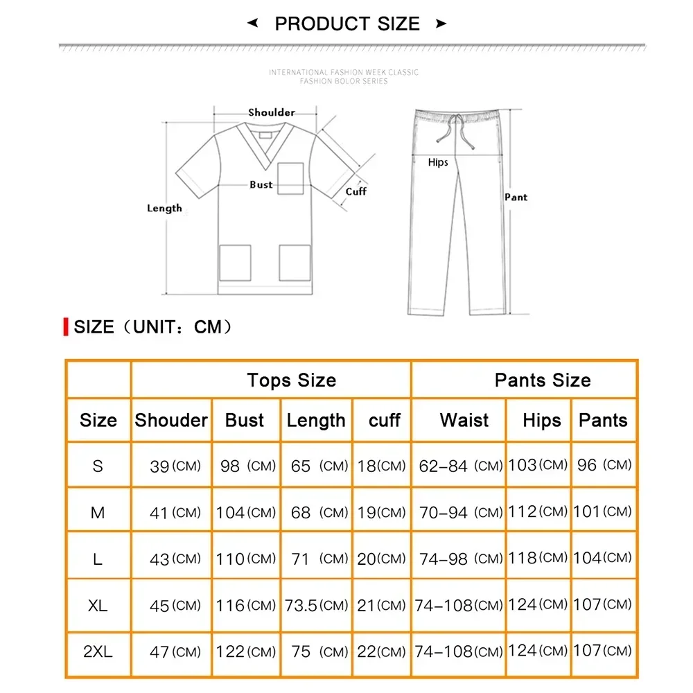 Unisex Fino Scrubs Set para homens e mulheres, terno para salão de beleza, spa uniformes decote v, Pet Grooming Work Wear, verão