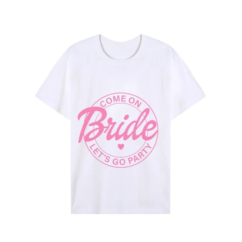 Camicia da addio al nubilato vieni sulla sposa let's Go Party maglietta da donna maglietta da sposa e da equipaggio maglietta da sposa da damigella d'onore per le donne