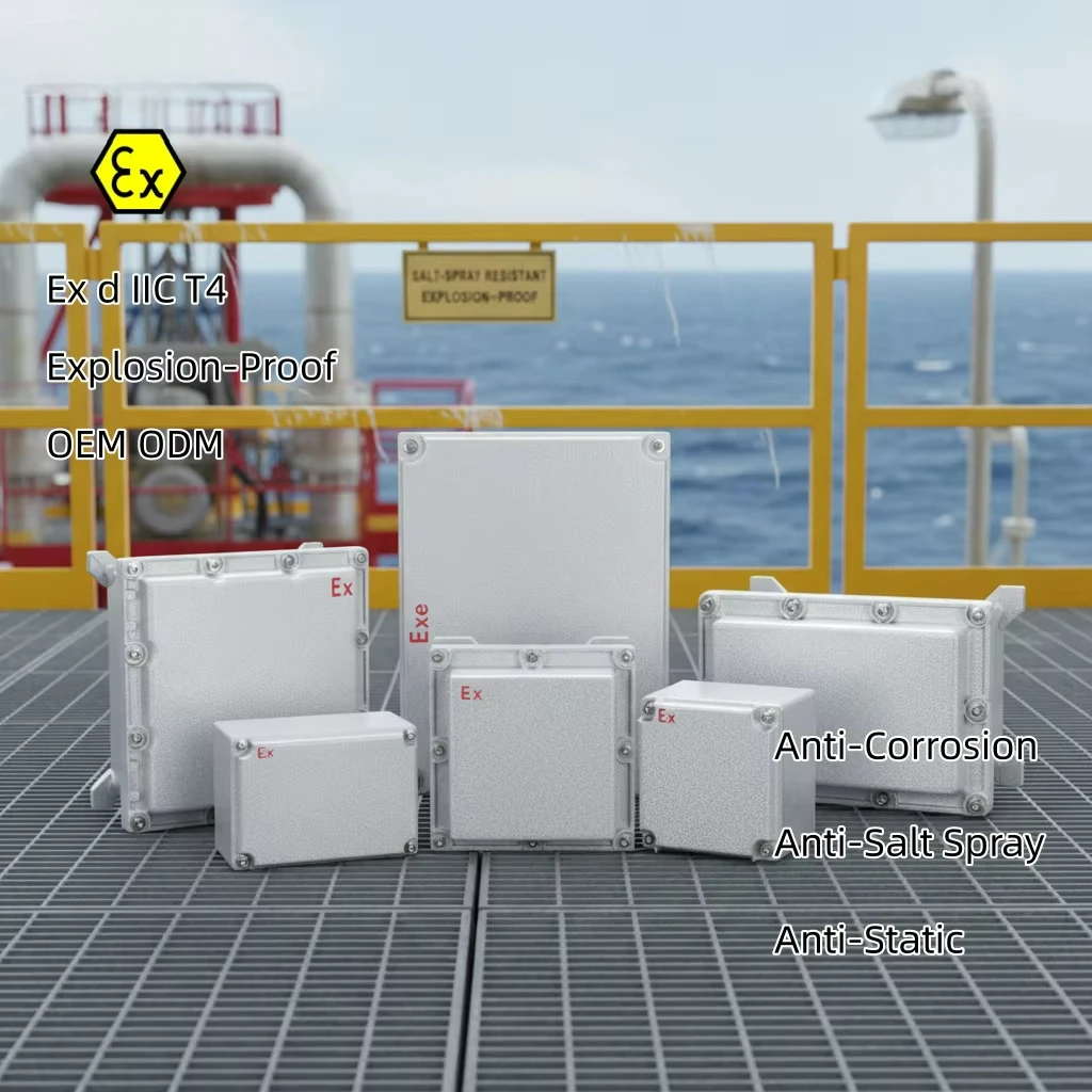 Explosion Proof Enclosure Junction Box Ex E d IIB IIC IP65 for Zone1 Zone2 Hazardous Environment
