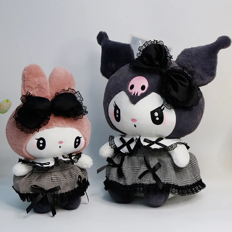 25 سنتيمتر Kuromi بلدي ميلودي لوليتا القوطية ألعاب من نسيج مخملي الكرتون لينة شغل دمية بلوشي وسادة غرفة الديكور الأطفال هدية عيد ميلاد