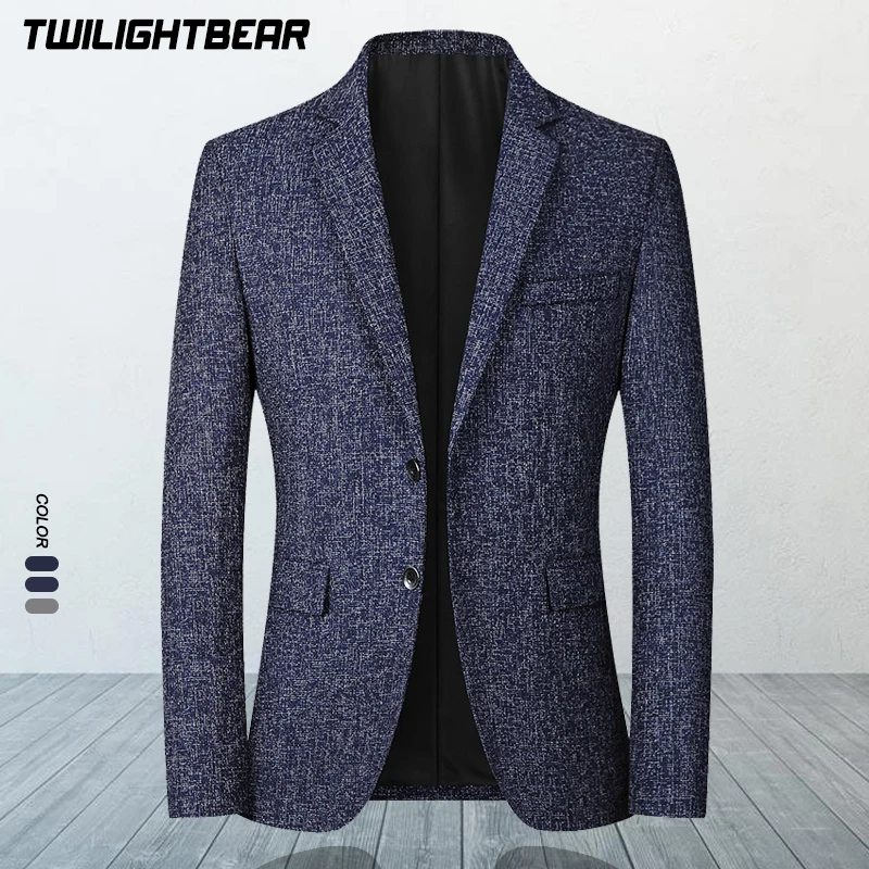 Blazer pria, kualitas tinggi, jaket setelan pria musim semi tanpa Setrika, Blazer kasual bisnis Solid, pakaian pria setelan pernikahan, jaket AFX102