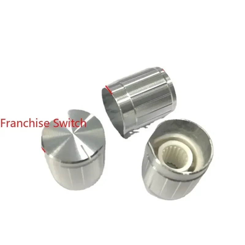 10PCSFine Workmanship High-grade Aluminum Alloy Knob 15MM*17MM Silver Potentiometer Switch Cap