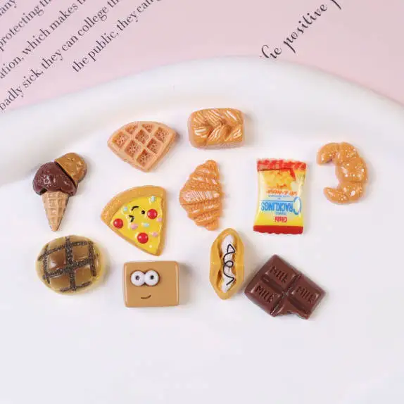 Simulation Resin Cake Dessert DIY Edible Toy Cream Glue Mobile Phone Case Material Slip-On Shoes Flower Ornaments