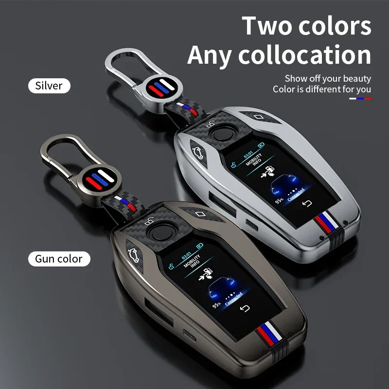 

Zinc Alloy LED Display Car Key Case Cover For BMW 5 7 Series G12 G11 G30 G32 G31 i8 I12 I15 G01 X3 G02 X4 G05 X5 G07 X7 Car Bag