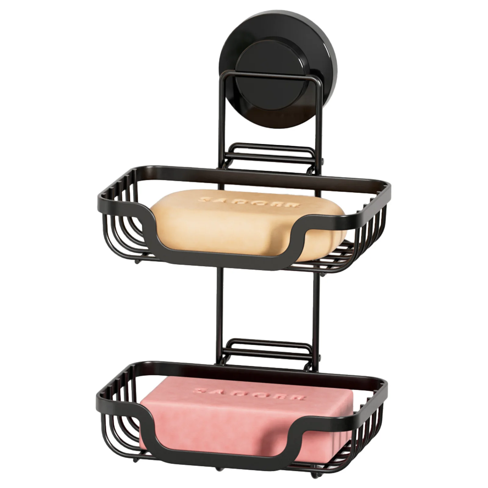 

TAILI Double Layer Soap Holder, Suction Cup Bar Soap Dish for Shower Wall, Draining Soap Saver Tray for Bathroom, Tub, Kitchen