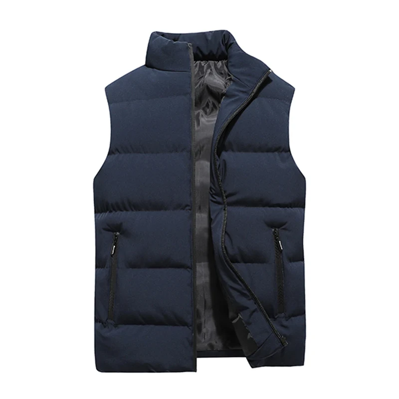 Plus Size 8XL Autumn Winter Men Vest Jacket Mens Casual Windproof Waterproof Warm Vest Jacket Mens Fashion Casual Waistcoat Male