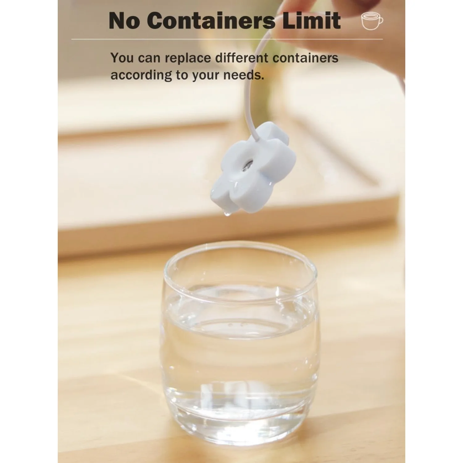 مرطب USB على شكل زهرة صغيرة، صانع الانحلال اللطيف، مبيد بالموجات فوق الصوتية، مرطب هواء شخصي محمول مقاوم للماء للسرير