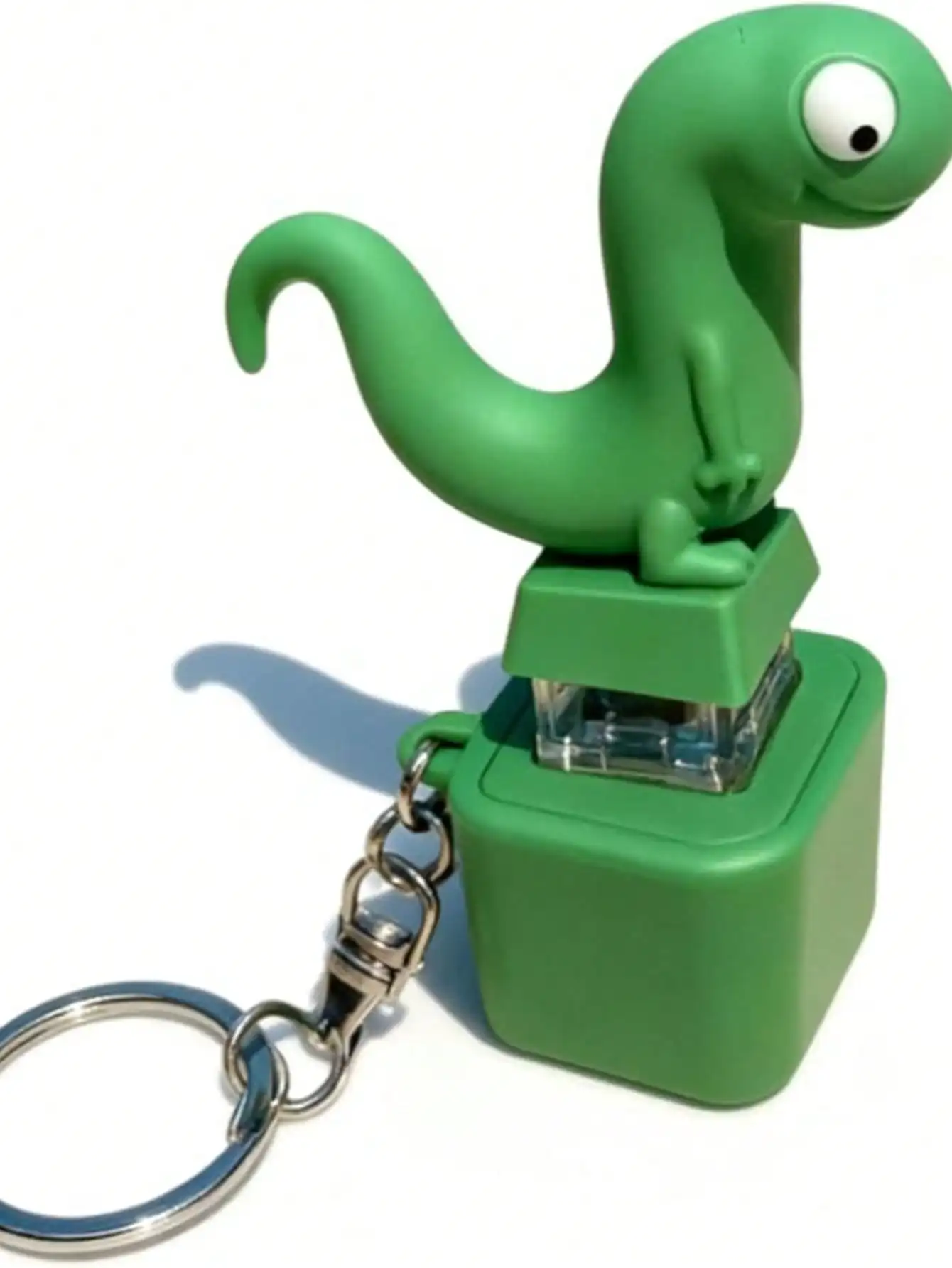 Rechargeable Lizard Sound Button Keychain Fidget Toy, Portable Click Stress Reliever For Travel Essential Car Accessories Summer