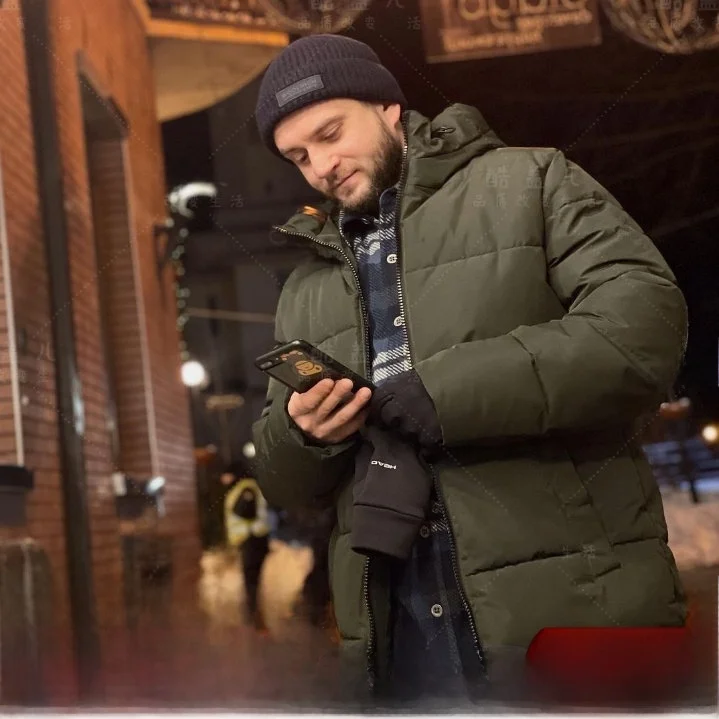 

Thiened Cotton Jaet with Hood for Men And Women Couples Winter Proof Windproof Warm Faion Urban Sle Stand Fit