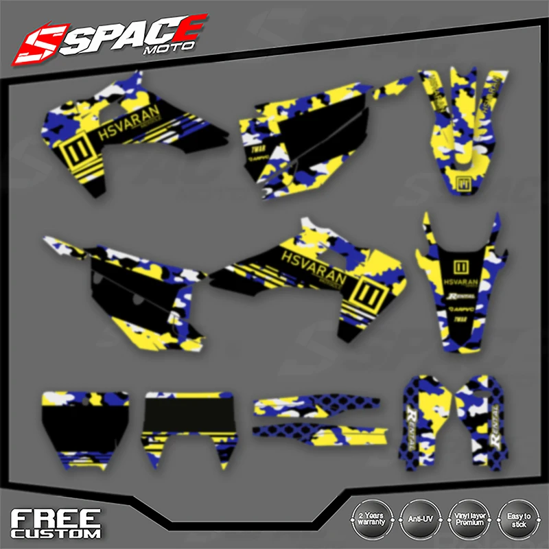 

SPACE Motorcycle Graphics Decal for Husqvarna TC FC TX FX FS 2019-2022 TE FE 2020 2021 2022 2023 Decals Stickers Kits