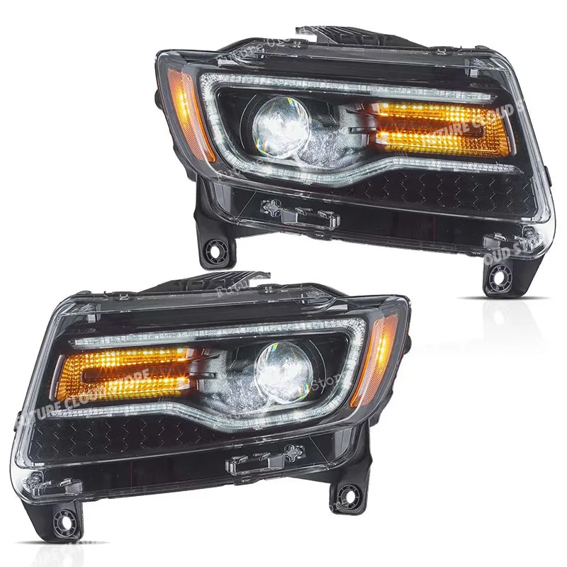 

For Jeep Grand Cherokee 11-13 modified JEEP car led headlight assembly streamer steering headlights