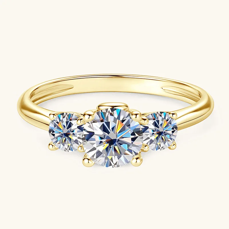 

Fashion Minimalist S925 Moissanite Ring for Women Three Lives, Three Worlds Zircon Diamond Ring Cross-Border Trade Bestseller Ri