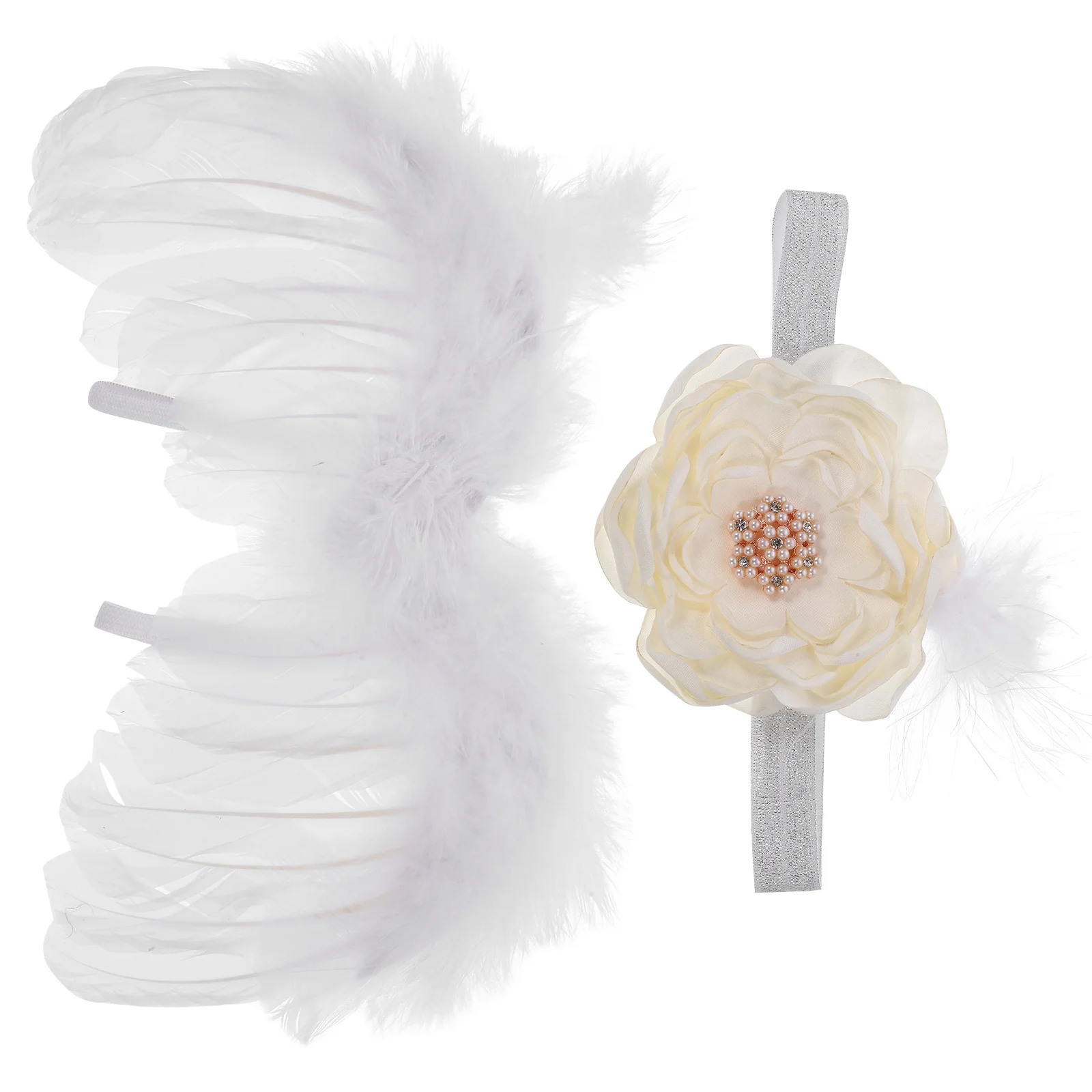 

1Set Angel Wing Cosplay Costume Set Classic Cloth Material Headband Photo Prop Angel Wing Costume