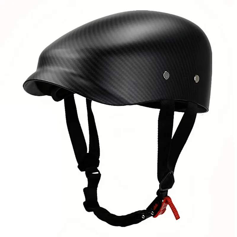 

Retro Beret Half Helmet Scooter Riding 1/2 Half Face Helmet Summer Men Women Vintage Low Profile Open Half Helm DOT Approved