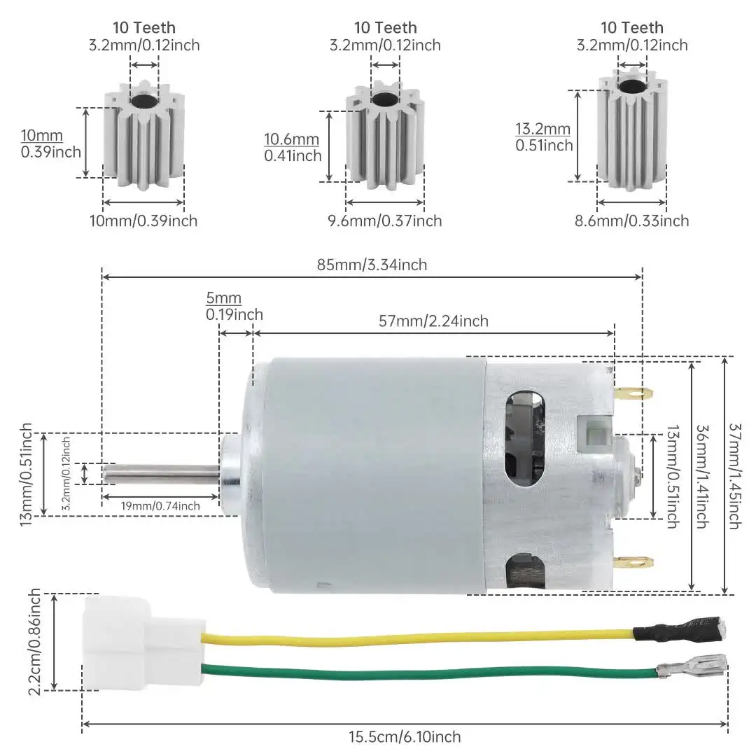 30 Tr/min)Moteur De Boîte De Vitesses électrique à 24 V Résistant