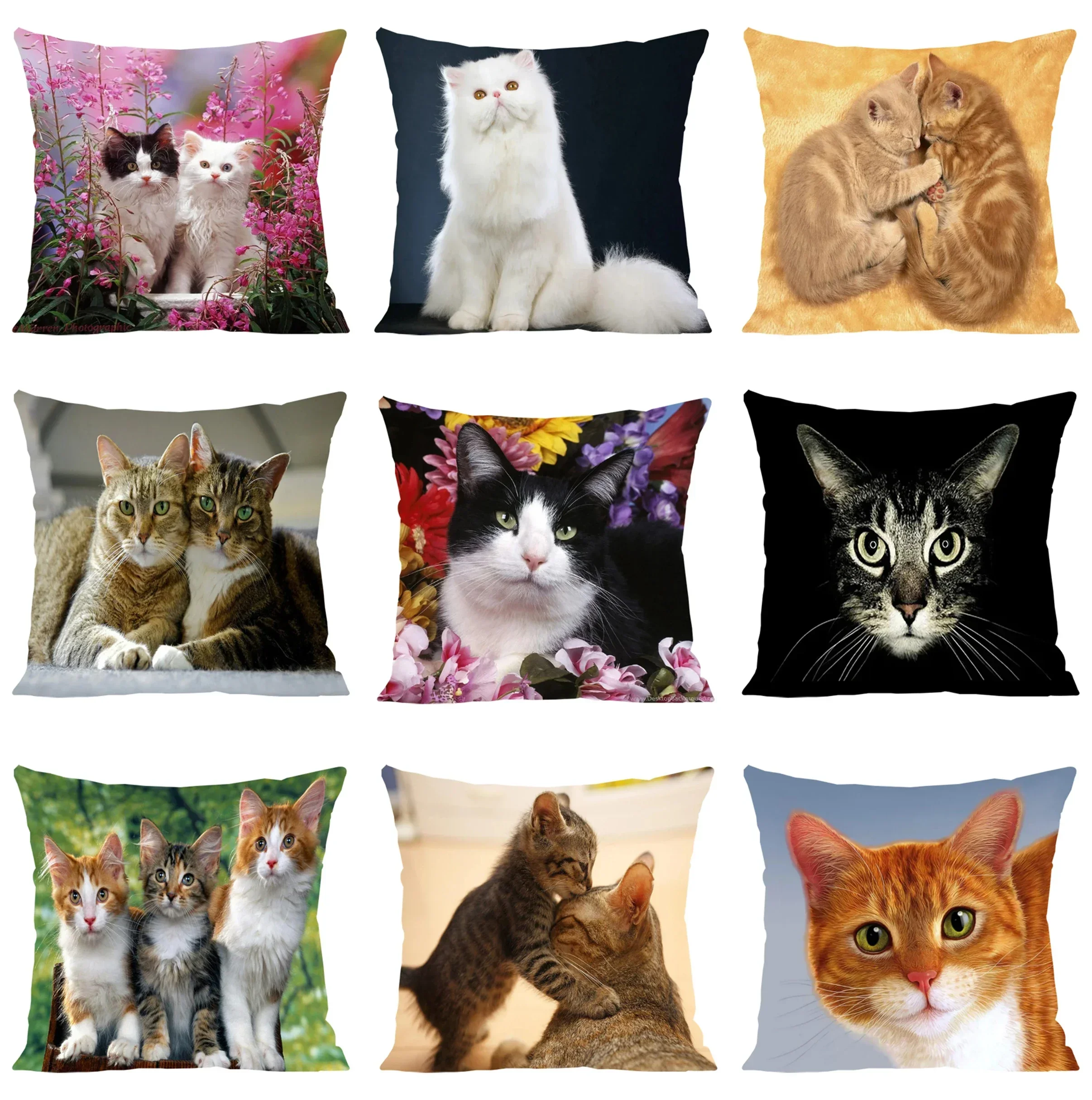 

Cushion Cover Cushions Covers Cute Cat Decorative Pillow Cover for Living Room Cushions Bed Pillowcases Pillowcase