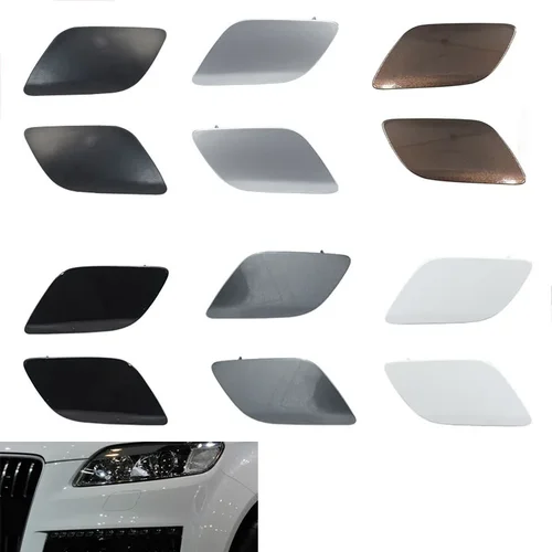 Para Audi Q7 2010 2011 2012 2013 2014 2015 parachoques delantero arandela de faro limpieza en aerosol tapa de cubierta del actuador 4L 0955275 G 4L 0955276 G