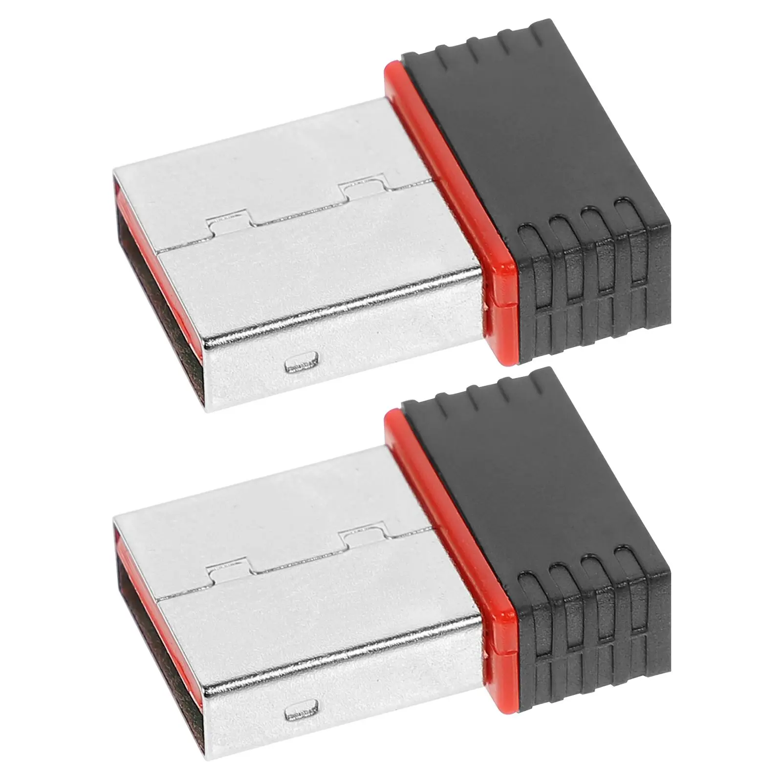

2PCS Mini WiFi Adapter 150M USB WiFi Network Adapter Portable USB Wifi Receivers for Home (Black)