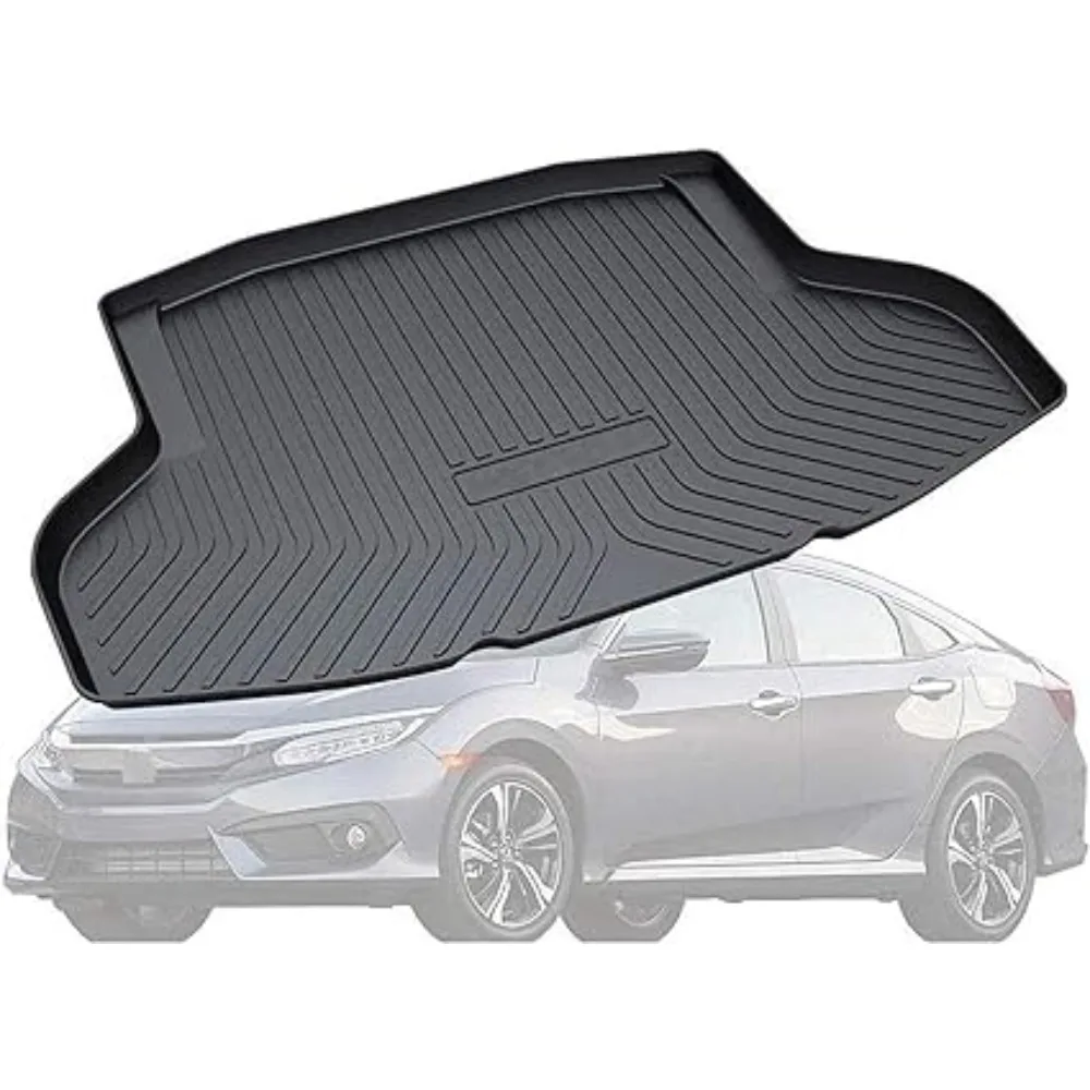 Car Rear Cargo Liner Trunk Tray Floor Mat for Honda Civic Sedan 10th Gen 2016-2021 (not fit for the modified edition of 2019)