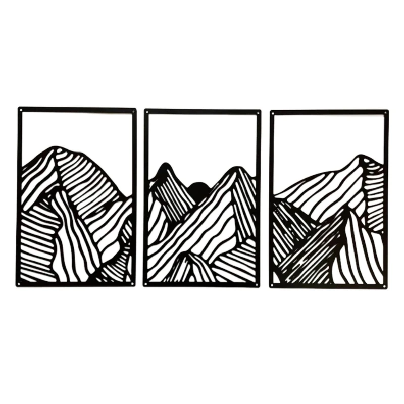 

Artistic Metal Hangings Metal Wall Accent Sign Decors Abstract Mountain Decors Eye catching Abstract for Art Enthusiasts