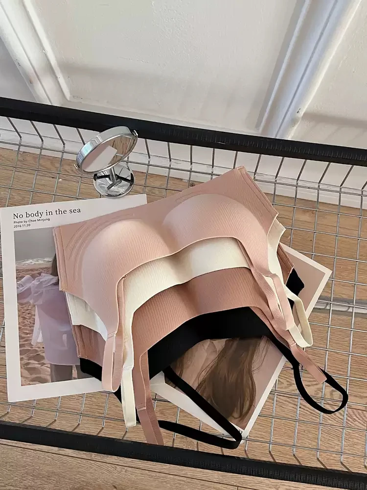 Sujetador Sin Aros Realce Sin Costuras Soporte الجانبي المضاد Caidm Para Senos Pequeños Brasier Comfort Sin Varillas Levantamiento