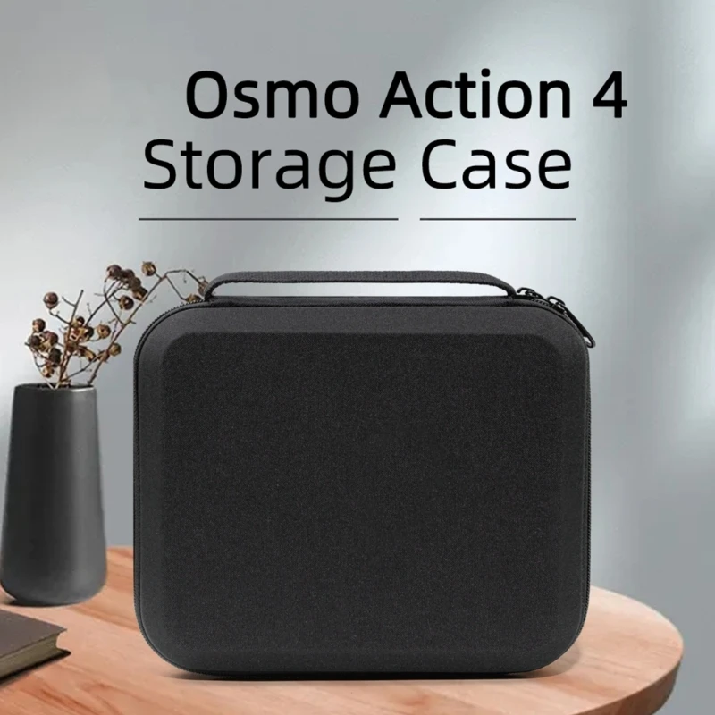 Carrying Case for DJI Action 4 Storage Case PU Leather Hard Case for DJI Osmo Action 4 Camera Accessories Handbag