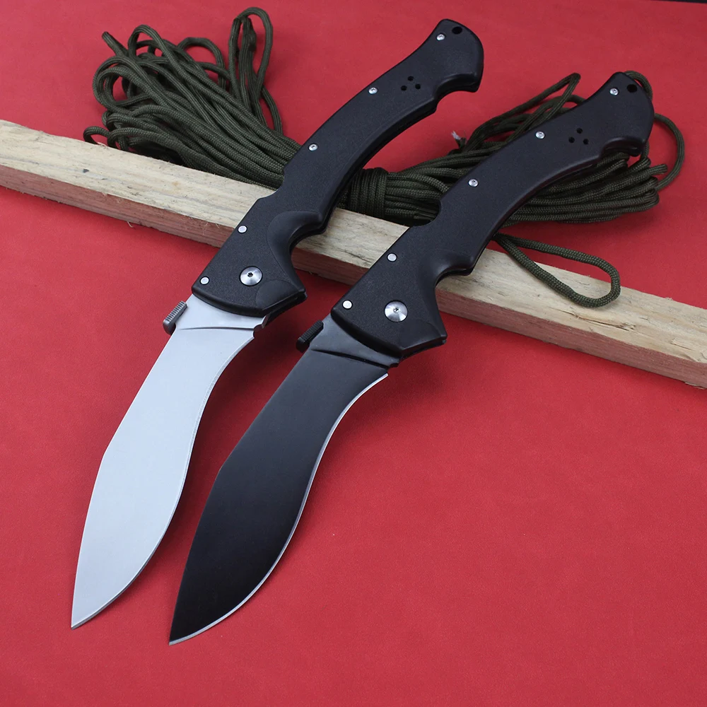 

Cold Large Rajah Folding Tactical Knife AUS-10A Steel Blade Multipurpose Pocket Outdoor Camping Hunting Folding Knives EDC Tools