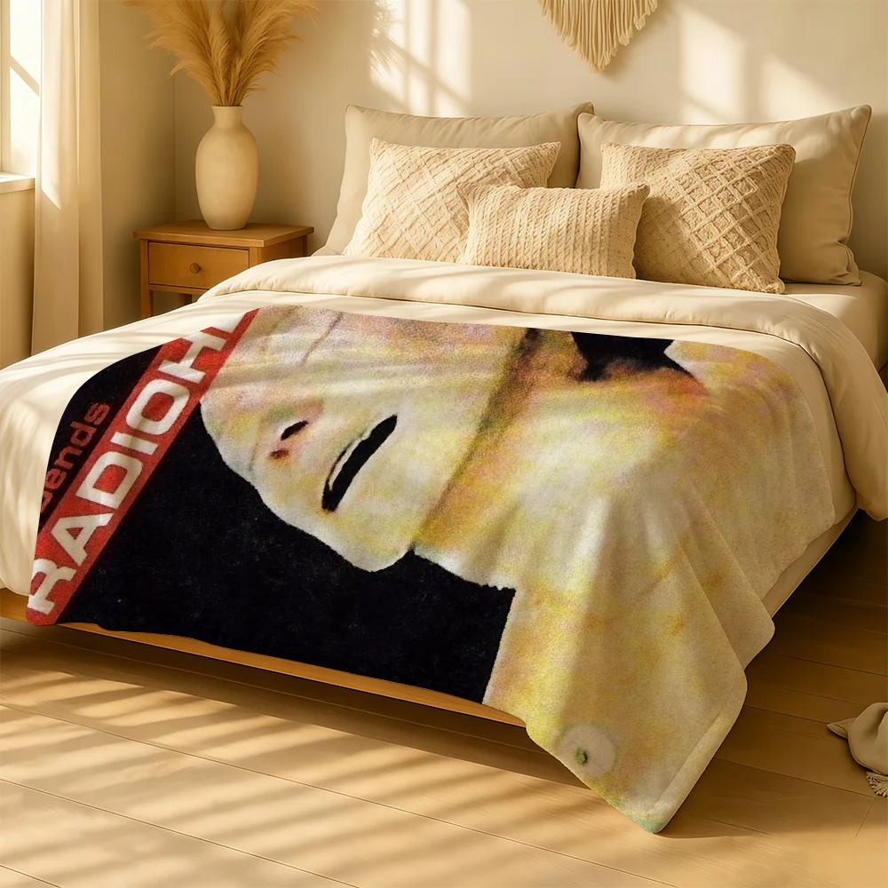 Fashion R-Radio-headS Blanket For Soft Warm Knee For Bedroom Living Room Bed Sofa Camping Picnic Office Gift