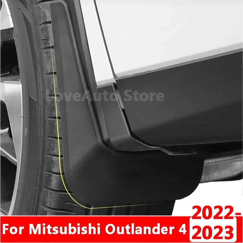 

For Mitsubishi Outlander 4 2022 2023 Car Front Rear Mudflaps Fender Flares Mud Flaps Painted Mudguards Guards Accessories