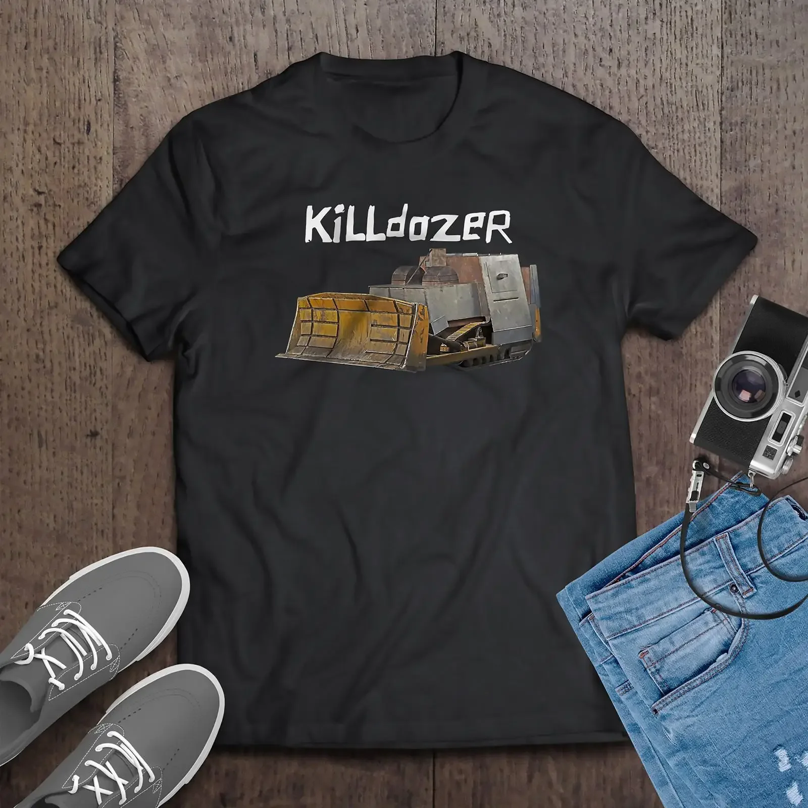 Killdozer T Shirt Legendary Marvin Heemeyer Tribute Bulldozer vintage Washed Breathable Slightly Versatile Comfortable graphic