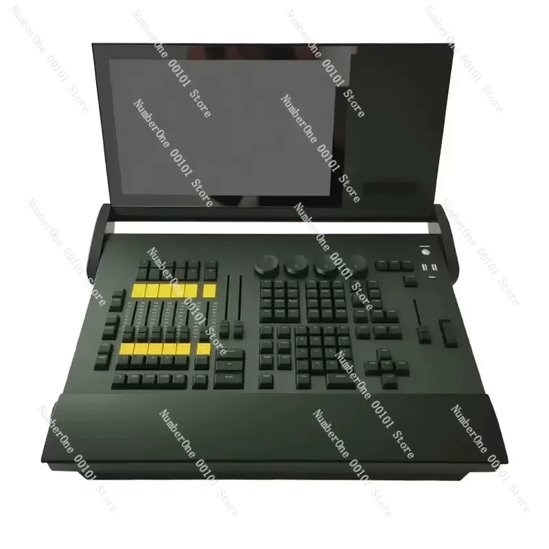 Foldable DMX512 Lighting Console, Single Screen Portable Stage Light Controller with Flight Case