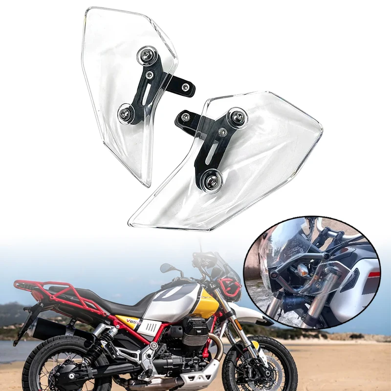 Подходит для Moto Guzzi V85TT V 85TT 2019-2023, лобовое стекло мотоцикла, боковая панель, дефлектор, защита для рук с воздушным потоком