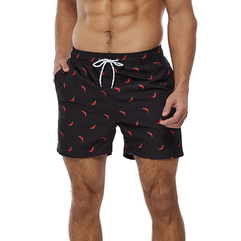 

Летние модные пляжные свободные шорты для плавания, серфинга, водных видов спорта, мужские однотонные спортивные шорты, быстросохнущие пляжные брюки