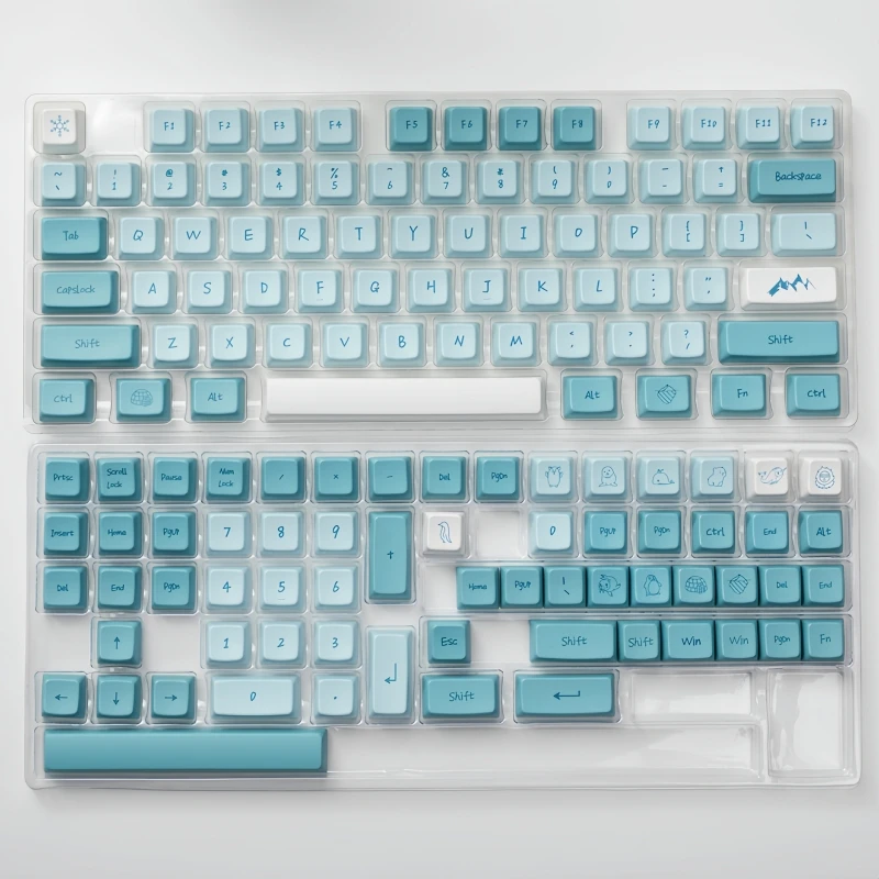 

Колпачок для клавиш Gmk Iceberg 125 клавиш Xda профиль Pbt краситель-суб колпачок для клавиш на заказ белый синий колпачок для механической клавиатуры Mx Переключатель подарок девочке