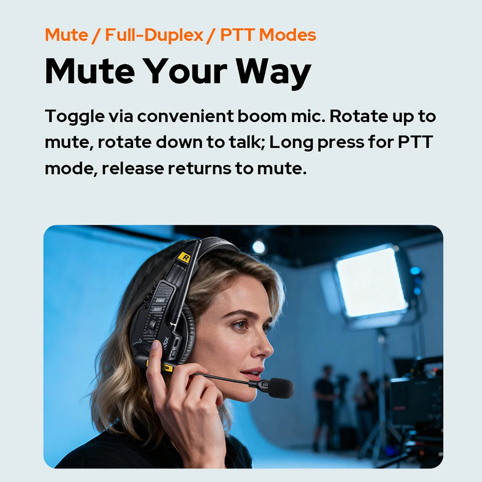 Godox SKYTALK AIR 2.4G ميكروفون لاسلكي كامل دوبلكس إنترفون مراقبة في الوقت الحقيقي وتصميم مدمج للتسجيل المباشر/الميداني في الهواء الطلق