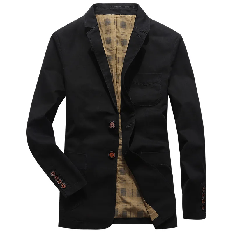 

Men's Pure Cotton Suit Jacket, Simple Casual Jacket, Slim Fit Blazer, Spring and Autumn