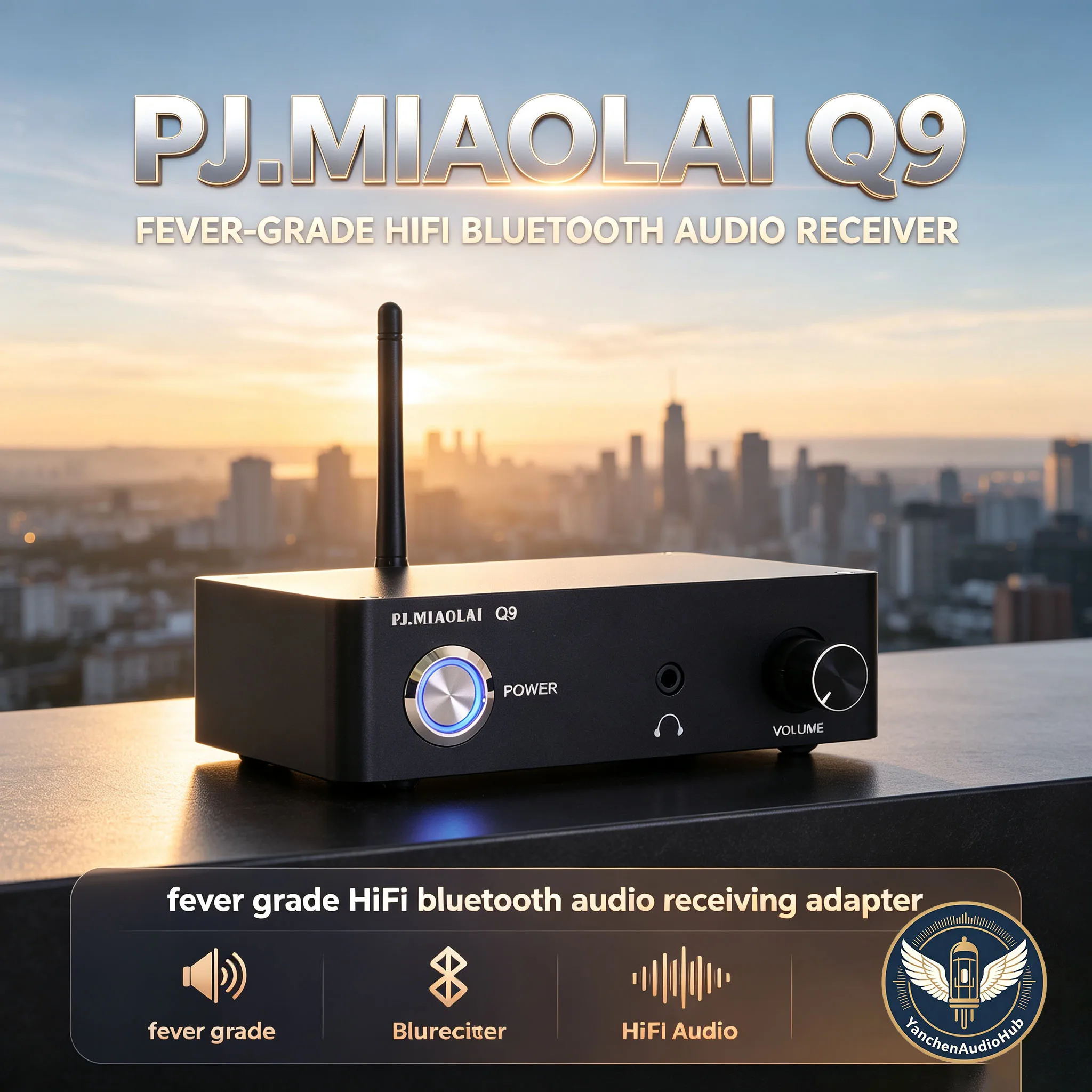 CHN 2027 new PJ.MIAOLAI-Q9 fever class HIFI mobile phone bluetooth 5.1 audio receiver QCC5125 1794 lossless decoding APTX