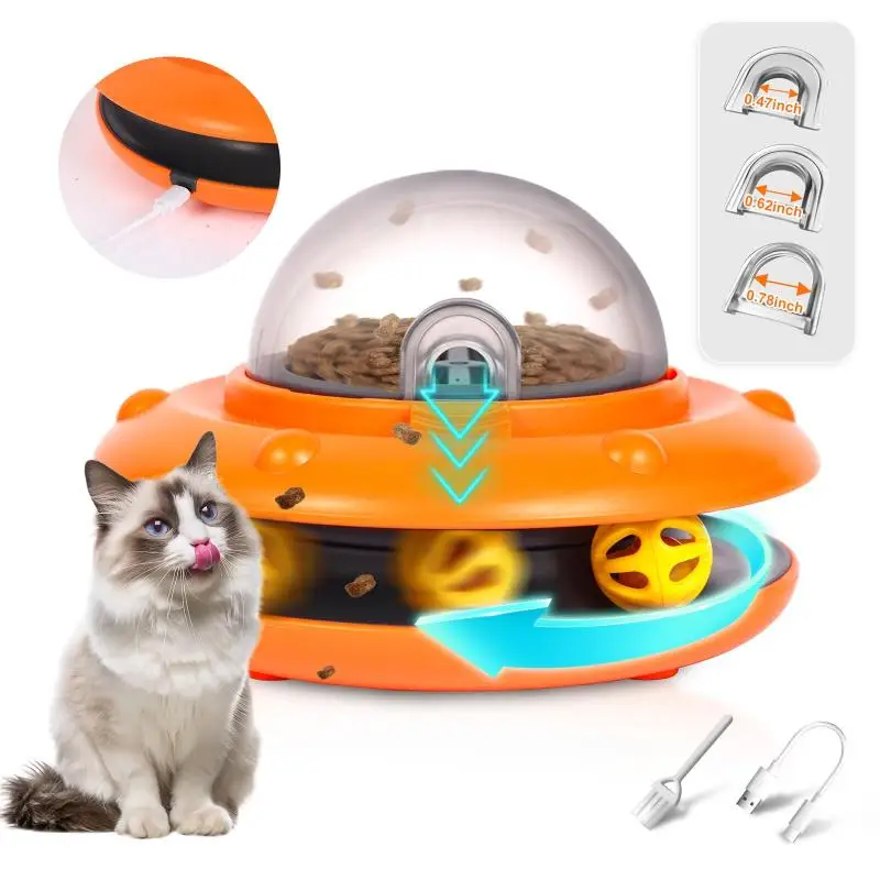 

2 In 1 Cat Interactive Therapy Dispenser Toy Smart Food Puzzle Slow Feeder Promotes Healthy Eating Mental Stimulation for Cat