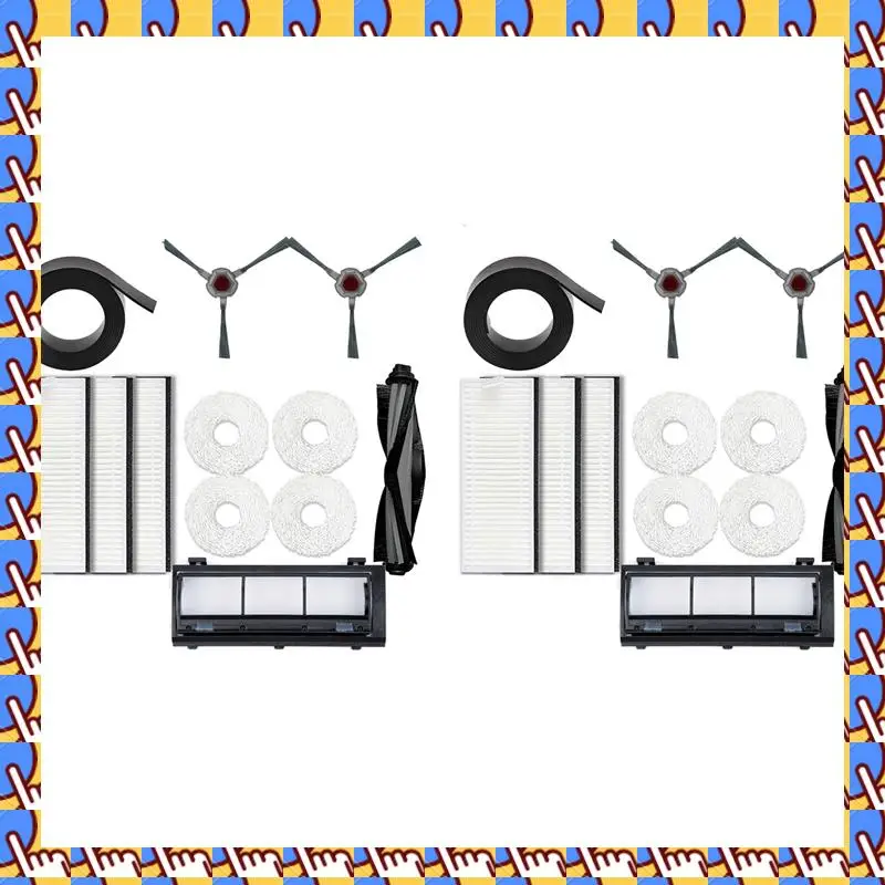 

A79I 2 компл. для швабры Yeedi, самоочищающийся робот, сменные боковые щетки, основная щетка, фильтр, пылесборник, аксессуары для чистящей подушечки для швабры