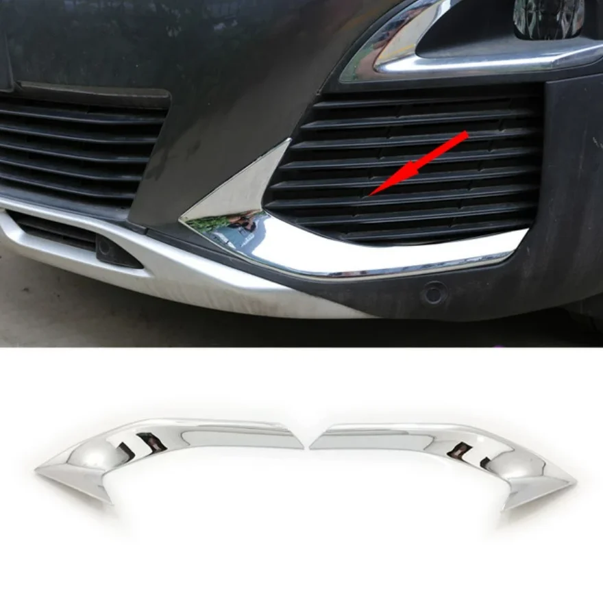 For Peugeot 3008 GT 2nd 2017 2018 Car Rear Fog Lights Covers Stickers Protector Exterior Decoration Auto Accessories Chrome