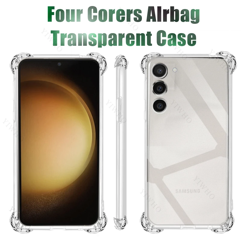 Clear Phone Case For Samsung Galaxy S23 Plus Thickened Transparent Case For Sansung S23+ 23+ Anti-scratch Shockproof Covers TPU