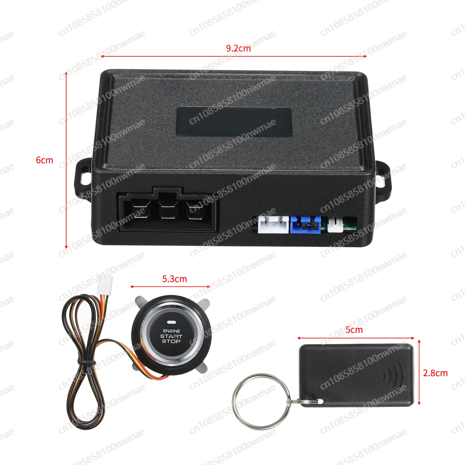 12V car intelligent one-click start system, 2.4G remote control anti-theft and anti-hijacking