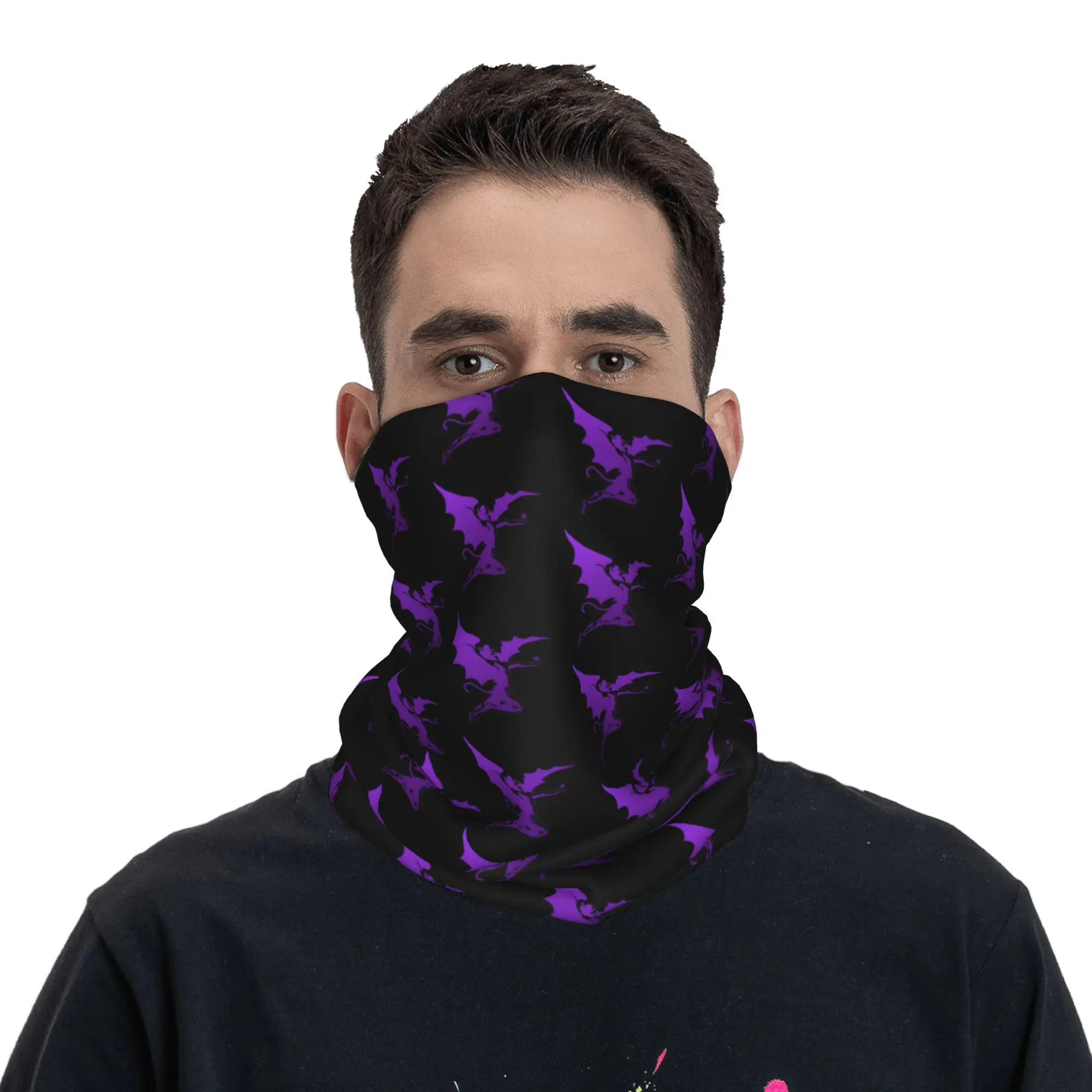 Custom S-Sabbathed Heavy Metal Bandana Winter Neck Warmer Men Windproof Wrap Face Scarf for Hiking Rock Band  Gaiter Headband