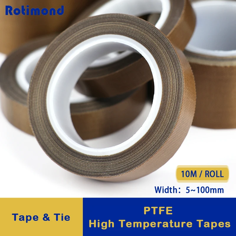 

1 Roll Width 5~100mm PTFE Coated Fabric Tape Thickness 0.13mm/0.18mm High Temperature for PTFE Tape Electrical Insulation Tape